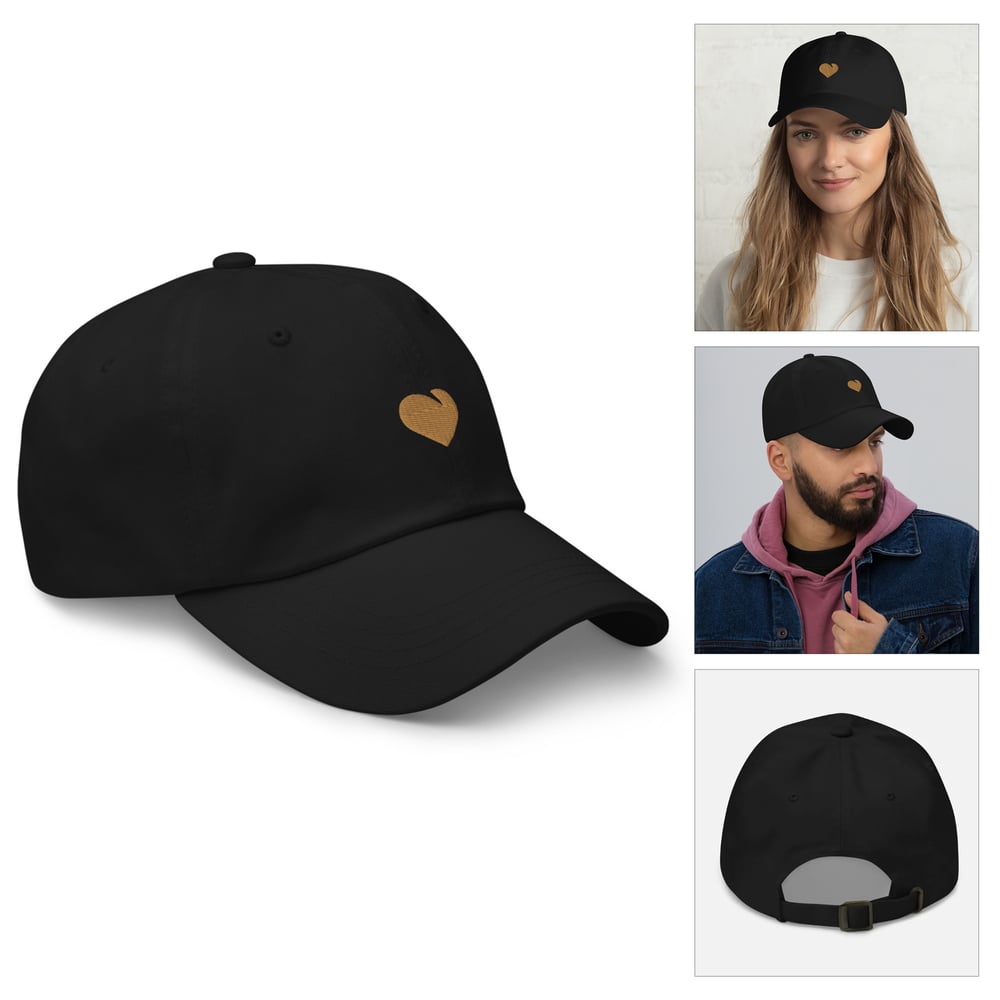 Image of Gold Heart Classic Dad Hat