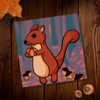 "I Found This" Pumpkin Squirrel Art Print