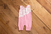 Pink Romper w/ Lace Trim 6-12m