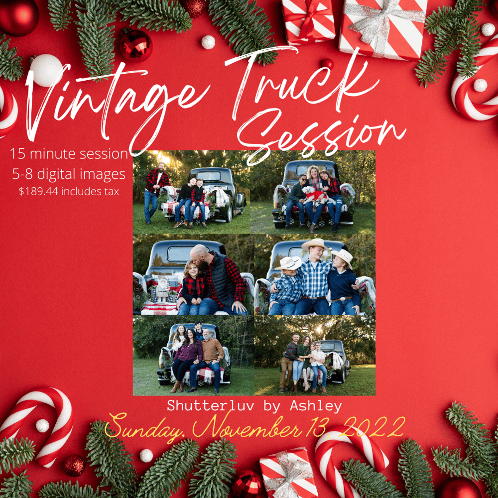 Image of Vintage Truck with Session with Shutterluv by Ashley on Sunday, November 13th, 2022