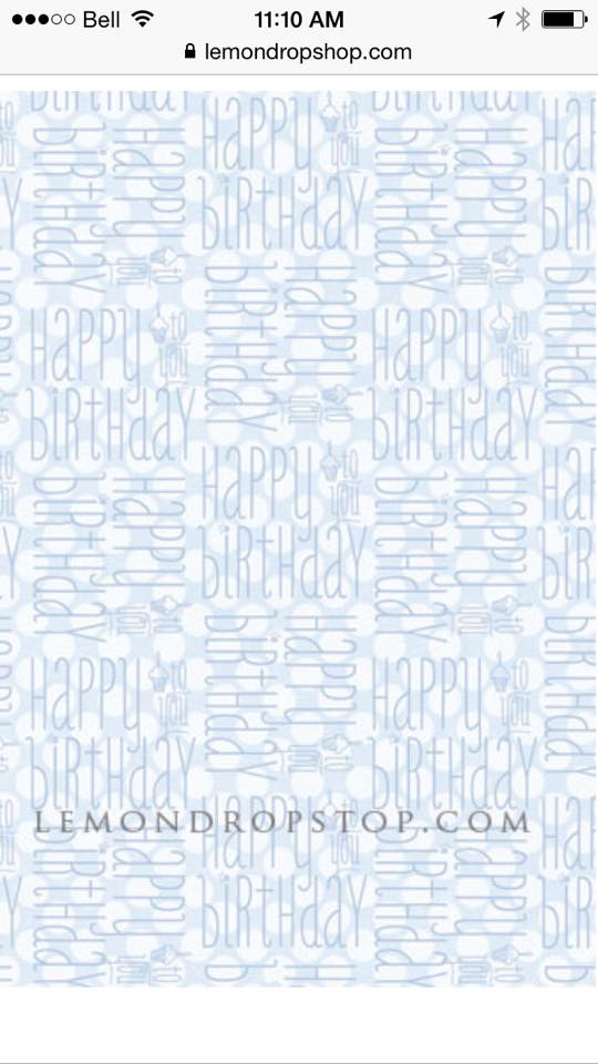 Image of Blue Happy Birthday 5x5 Polypaper