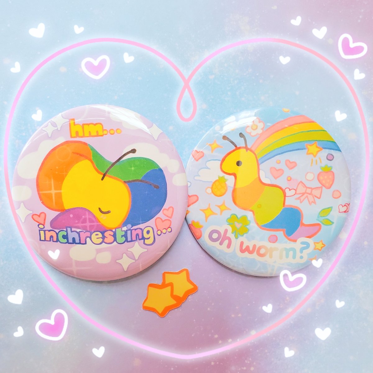 rainbow worm buttons☆NEOGEOPET