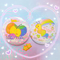 rainbow worm buttons