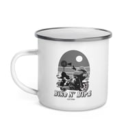 Image 1 of Bike N Bird Retro Enamel Coffee Mug