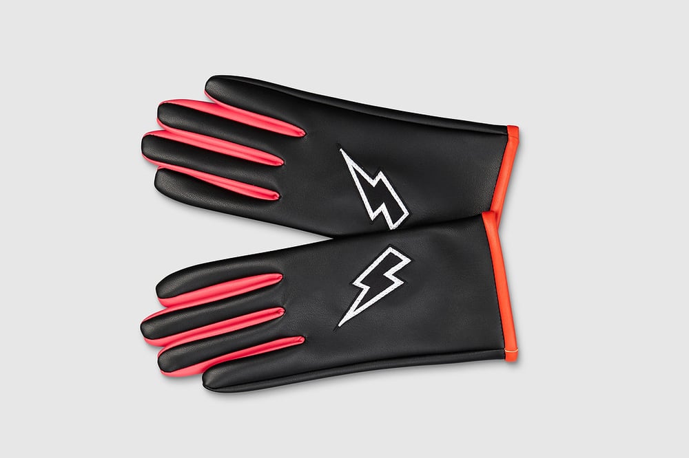 *SALE* Vegan Leather Lightning Bolt Gloves