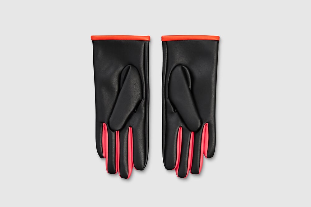 Vegan Leather Lightning Bolt Gloves