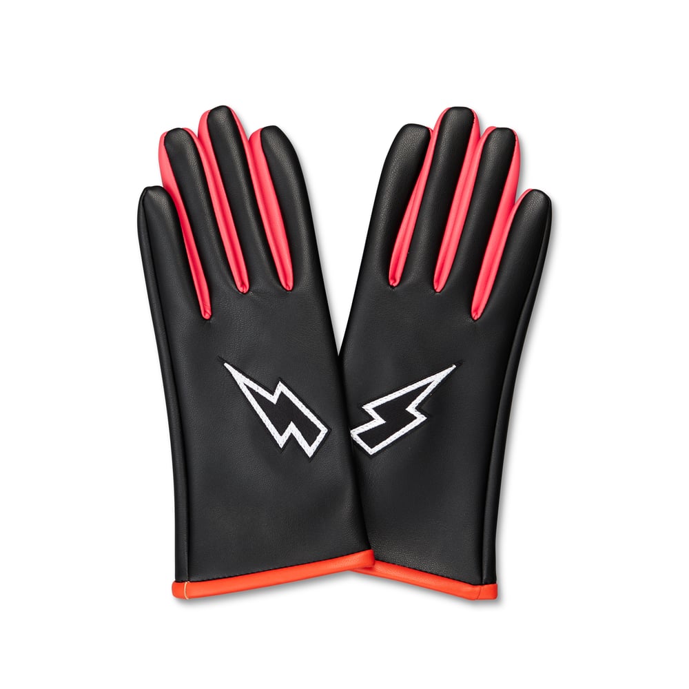 Vegan Leather Lightning Bolt Gloves | BowieGallery