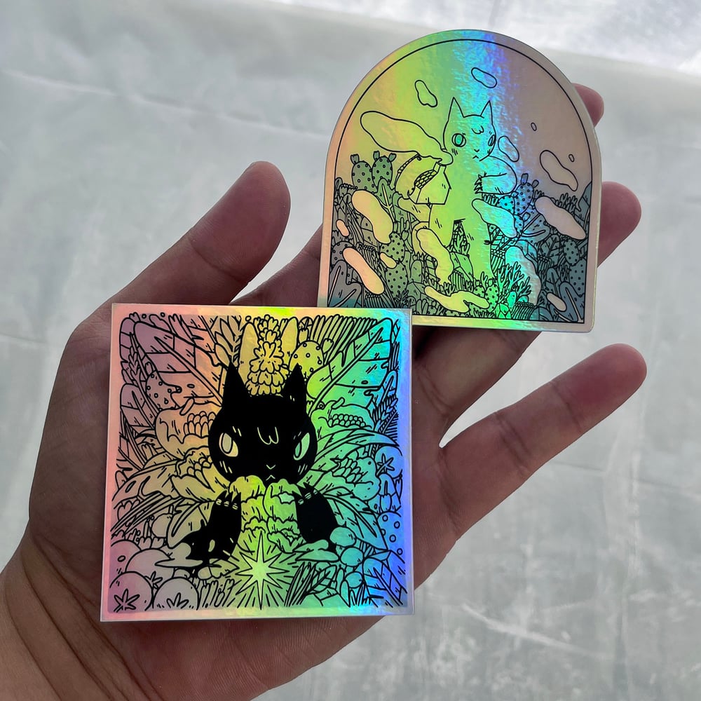 Image of Holographic Cat Stickers