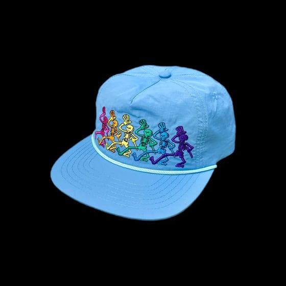 Image of NEW Custom Skeletons Nylon SnapBack! - Blue!