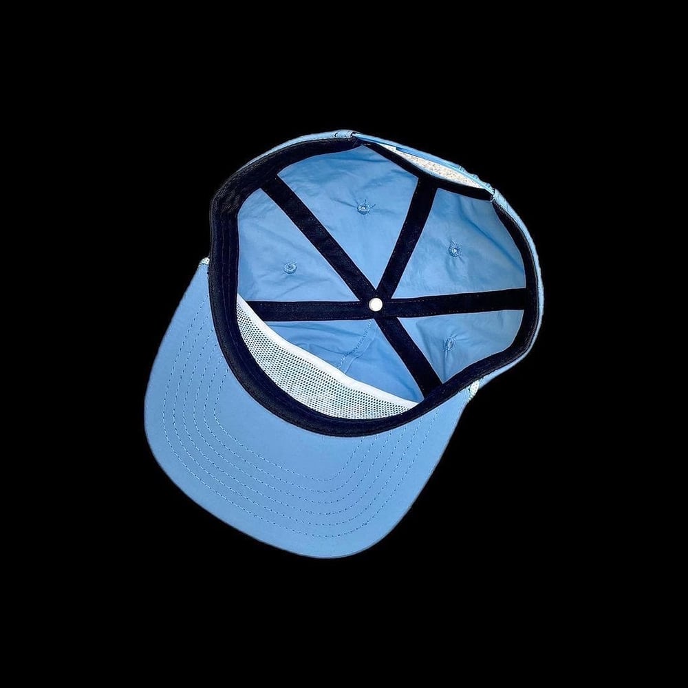 Image of NEW Custom Skeletons Nylon SnapBack! - Blue!