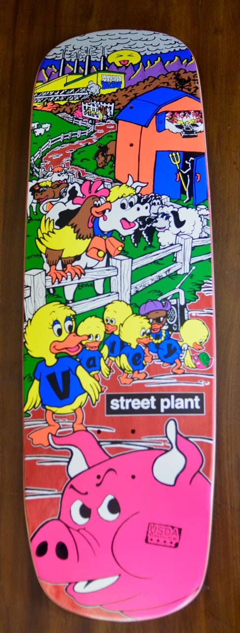 STREET PLANT BRAND SKATEBOARD DECK - MIKE VALLELY BARNYARD 48/100 |  SKATEBOARDS AND GRAFFITI