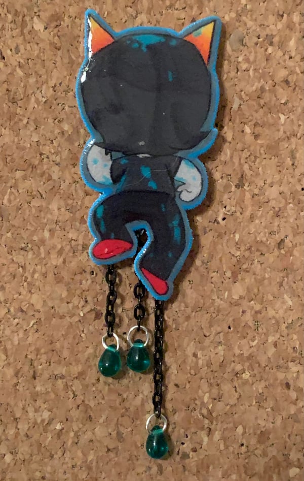 Image of Homestuck shrinky rink Terezi Pyrope dangle pin