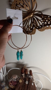 Image 1 of Amazonite goddess hoops