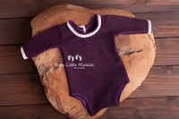 Newborn body eggplant with lace
