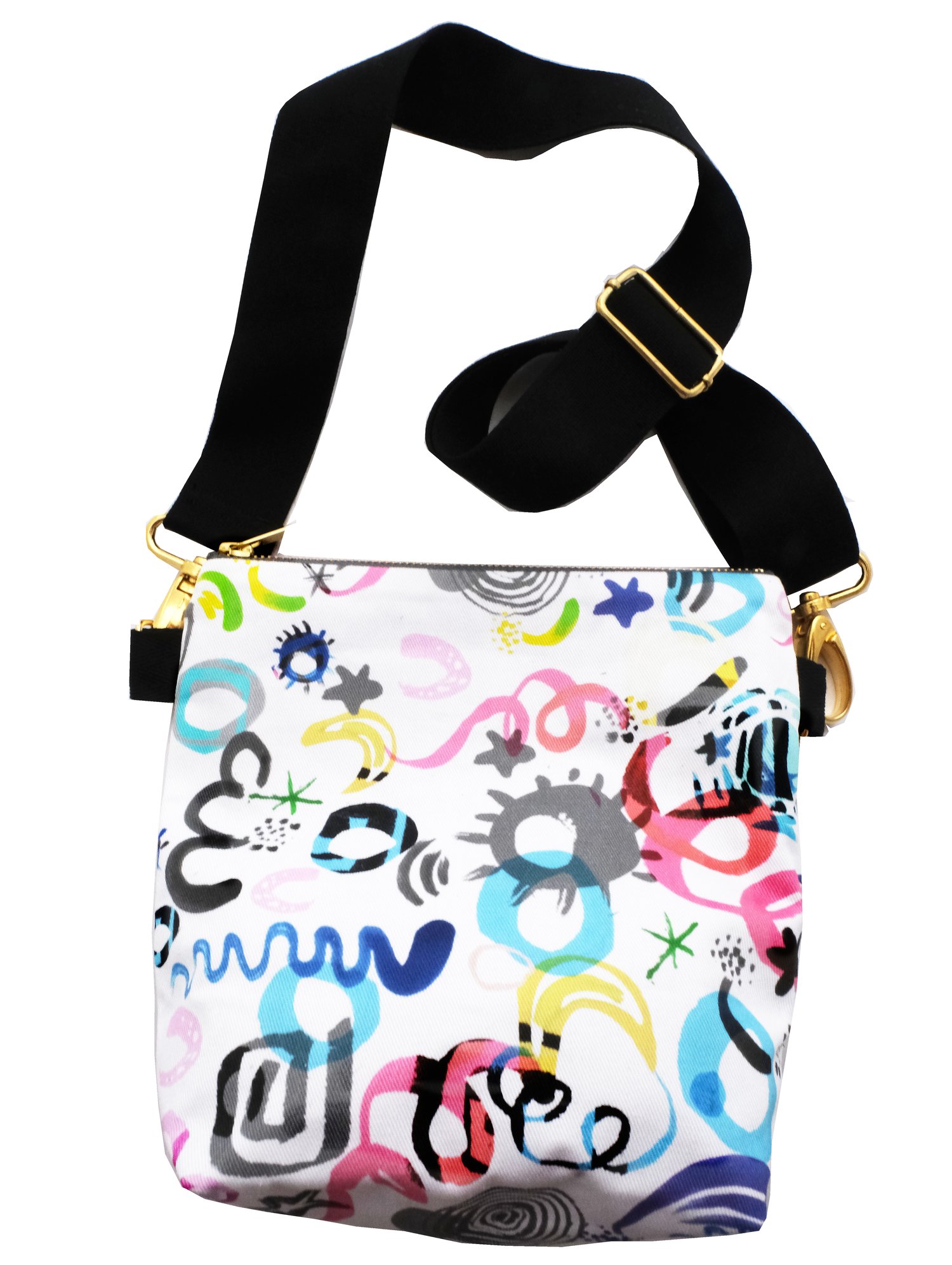 Image of Thick Canvas Weekend Shoulder Bag. 'Pop Art'