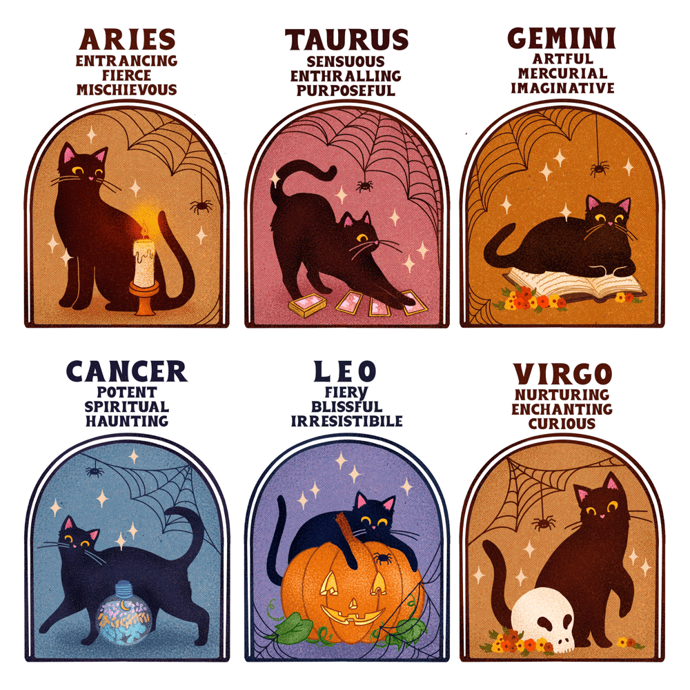 Image of SPOOKY CAT ASTROLOGY CANDLE