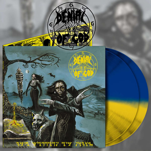 Image of "The Horrors Of Satan" 2LP (blue/yellow vinyl)