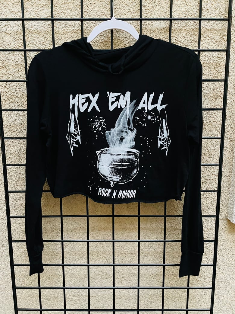 Image of Hex 'Em All Cropped Women's Lightweight Hoodie