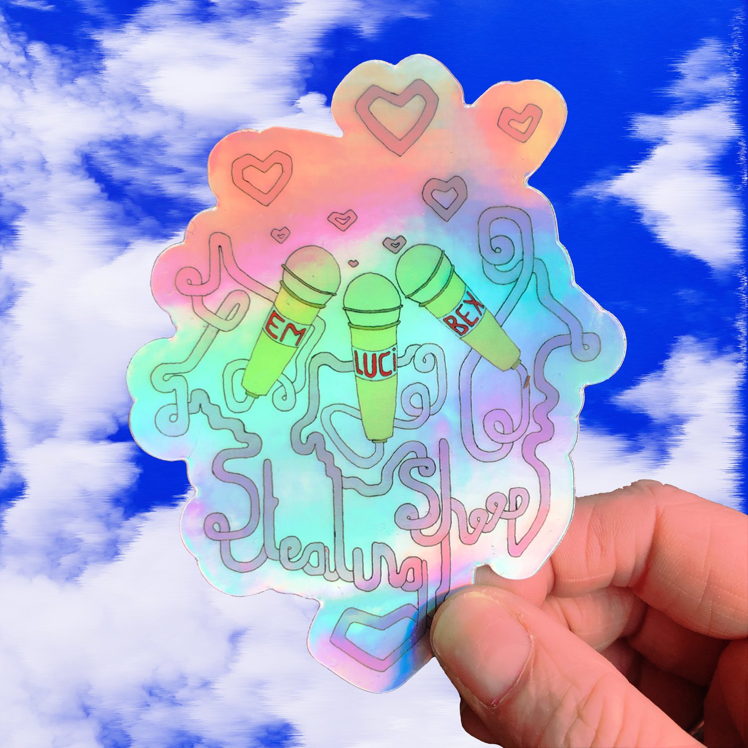 Holographic Sticker 💕🎤💕🎤𝐵𝐸𝒳 𝑀 𝐿𝒰𝒞𝐼🎤💕🎤💕 