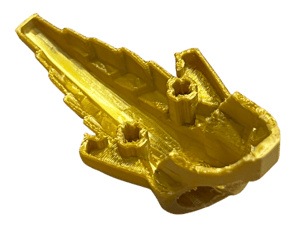 Image of Bionicle Takadox Head (FDM Plastic-Printed, Pearl Gold)