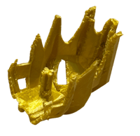 Image 3 of Bionicle Titan Takanuva Avohkii Head (FDM Plastic-Printed, Pearl Gold)