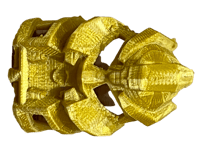 Image 4 of Bionicle Titan Takanuva Avohkii Head (FDM Plastic-Printed, Pearl Gold)