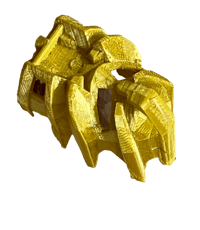 Image 1 of Bionicle Titan Takanuva Avohkii Head (FDM Plastic-Printed, Pearl Gold)