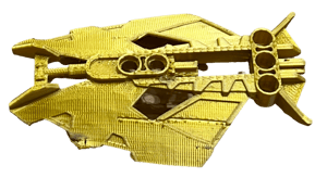 Image of Bionicle Large Shield/Chestplate Titan Takanuva (FDM Plastic-Printed, Pearl Gold)