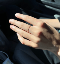 Image 1 of 14k Gold-filled Hammered Skinny (1mm) Stacking Ring