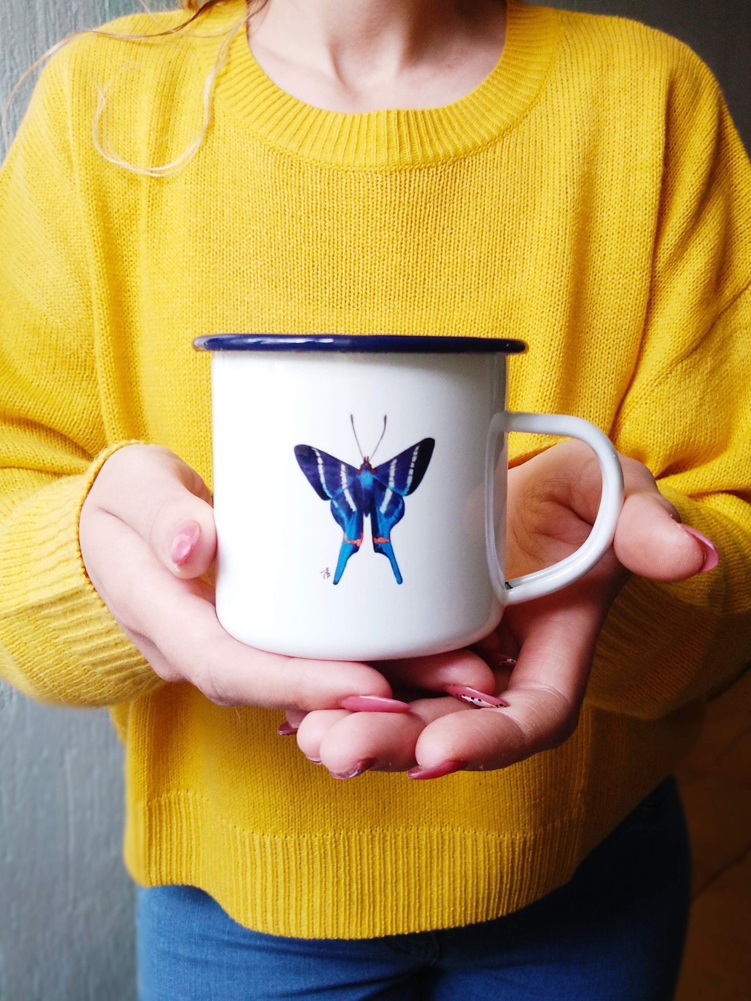 Image of Blue Butterfly Camping Mug 
