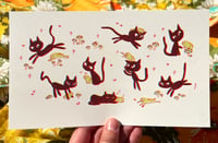 Image 1 of Little Black Cats Riso Print