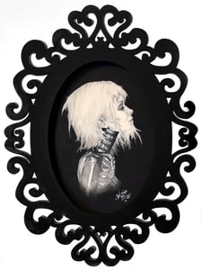 Image of Framed "Death" Original Painting (Matte Black Series)