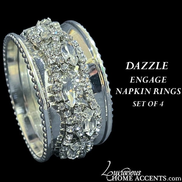 Image of Swarovski Crystal Engage Napkin Rings