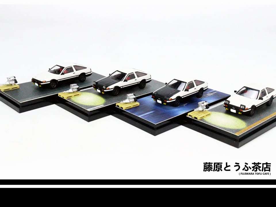 1 64 Initial D Ae86 Sprinter Trueno Diecast Model Car With Engine Fujiwara Tofu Cafe 1 64 Initial D Ae86 Sprinter Trueno Diecast Model Car With Engine Fujiwara Tofu Cafe