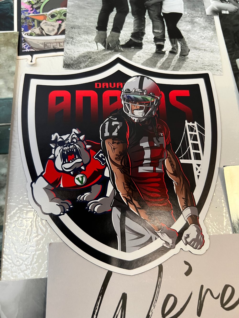 Bulldogs x Raiders mashup Davante adams Magnet