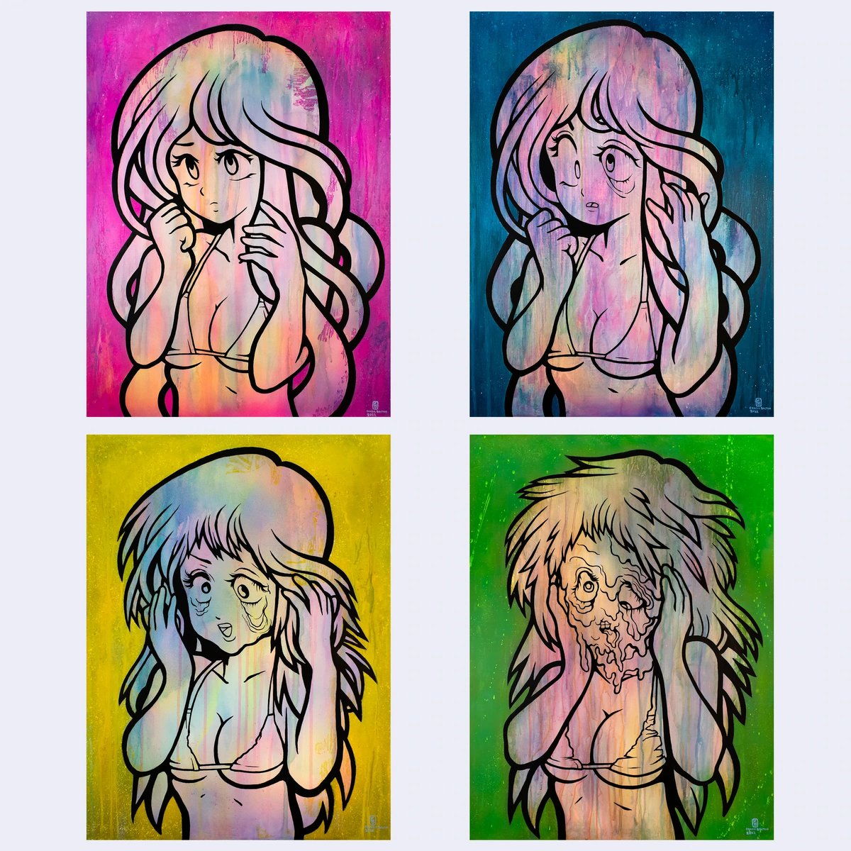 Image of Melty Girl Set of 4 Prints
