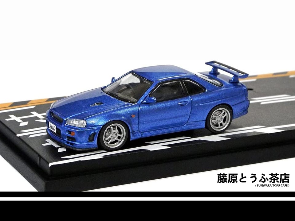 1:64 Nissan R34 GTR & Mazda FD RX7 Diecast Model Car | Fujiwara Tofu Cafe