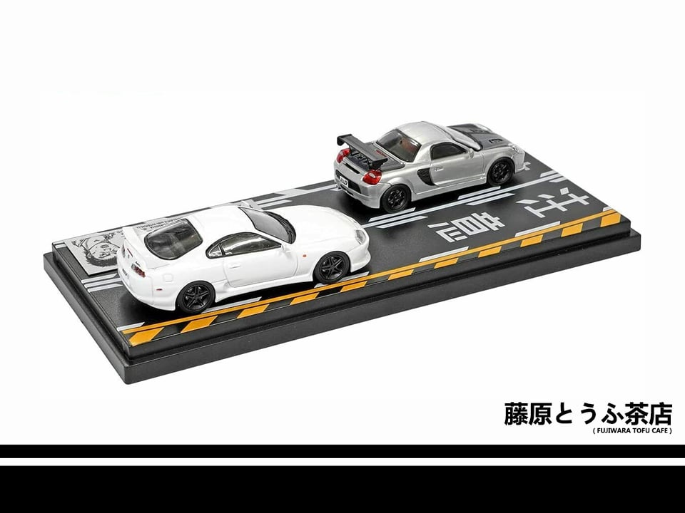 1:64 Toyota MRS & Toyota Supra Diecast Model Car | Fujiwara Tofu Cafe