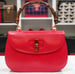 Image of Vtg. Gucci Large Red Leather 2 Way Top Handle Bag 