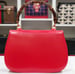 Image of Vtg. Gucci Large Red Leather 2 Way Top Handle Bag 