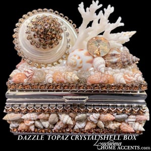Image of Topaz Crystal Decorative Shell Box