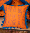 Hand printed & handmade irn bru cushion 2 