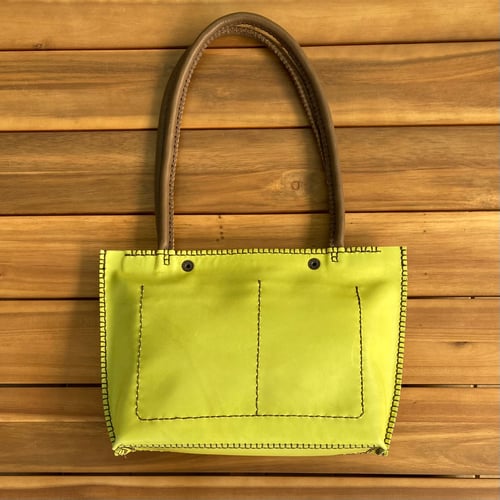 Image of Bolso tote verde lima