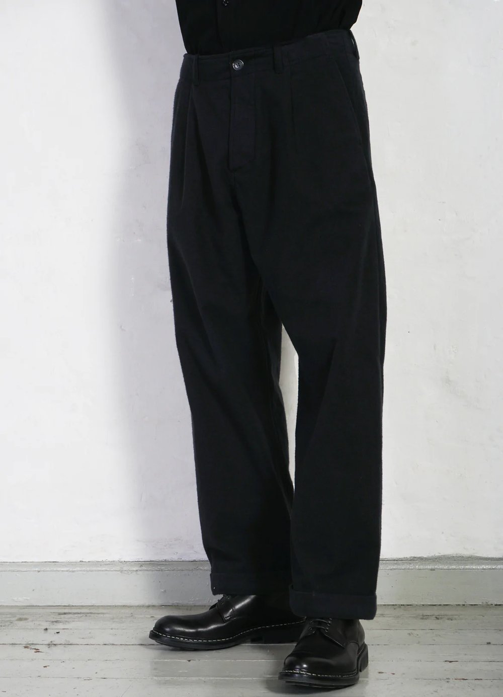 Hansen Garments BOBBY | Super Wide Pleated Trousers | dark bluegrey