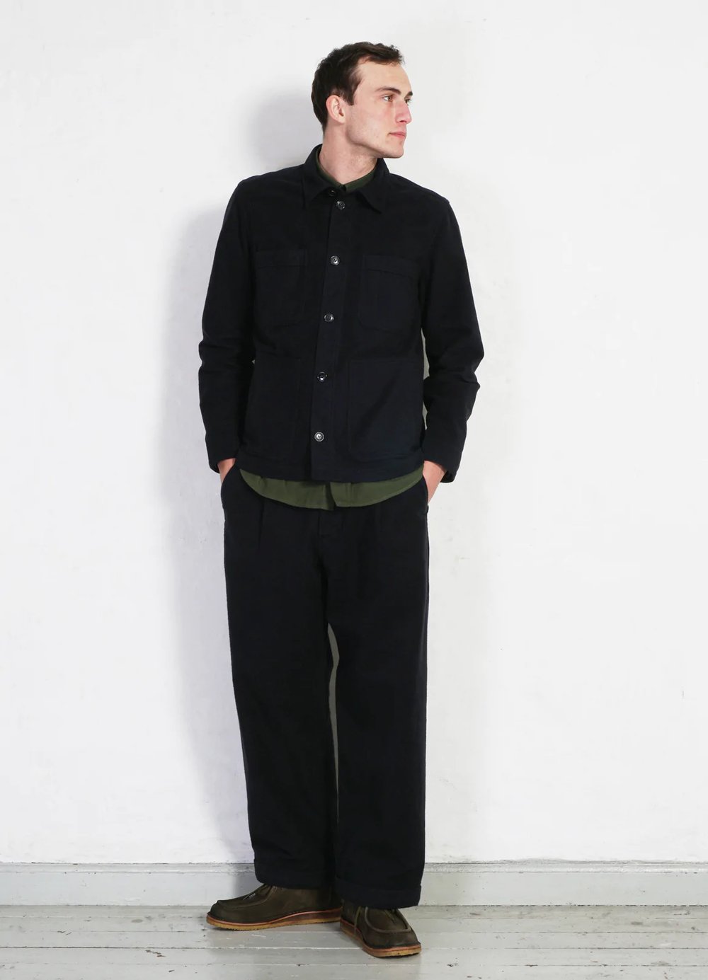Hansen Garments BOBBY | Super Wide Pleated Trousers | dark bluegrey