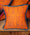 Hand printed & handmade irn bru cushion 