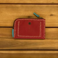 Image 3 of Cartera-tarjetero rojo y beige