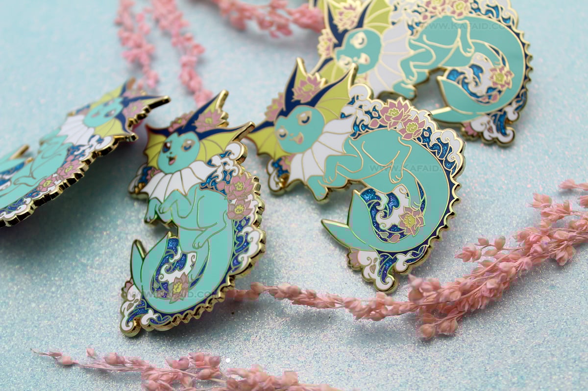Floral Vaporeon Enamel Pin