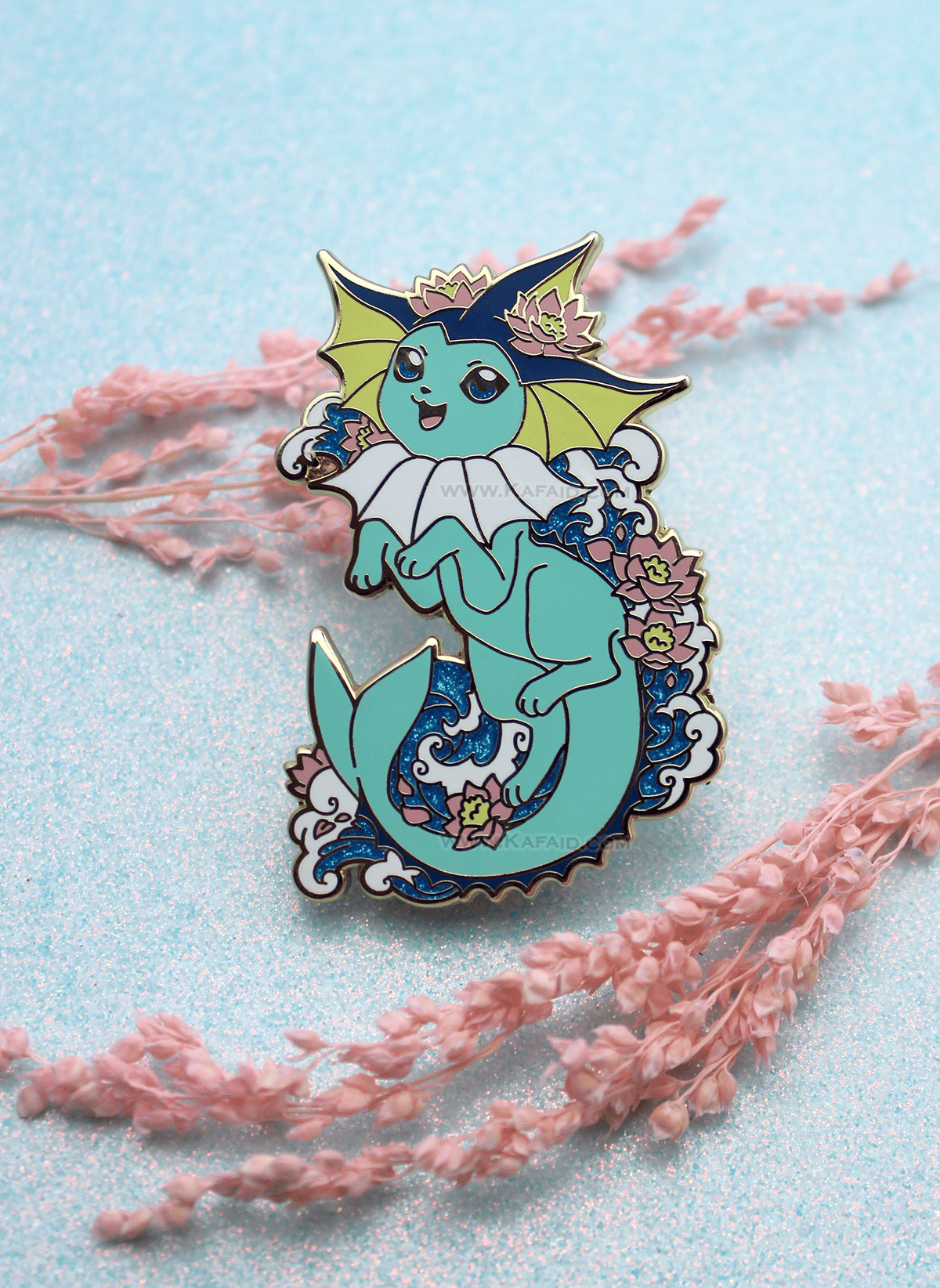 Floral Vaporeon Enamel Pin