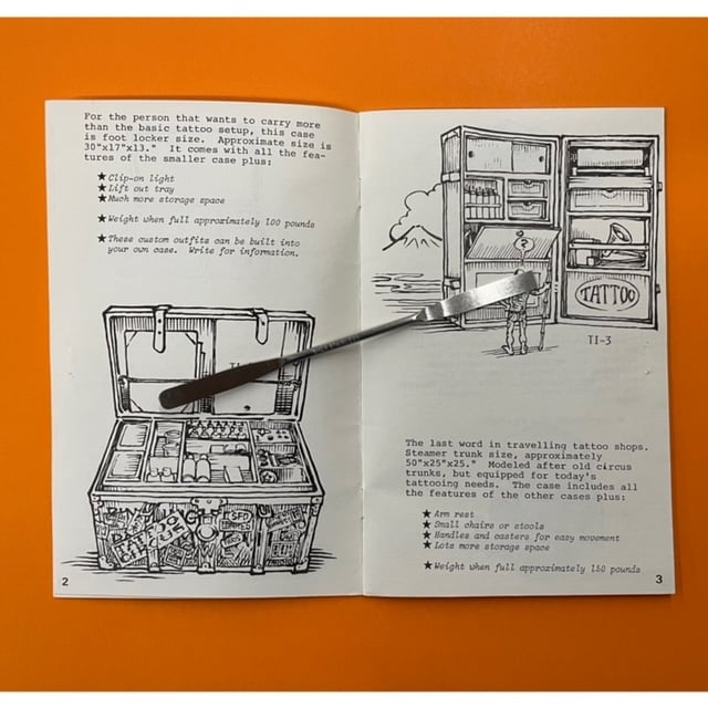 Image of Tattoo’s Inc (Tattoo Archive) Chuck Eldridge Catalog, Greg Irons Illustrations, 1981.